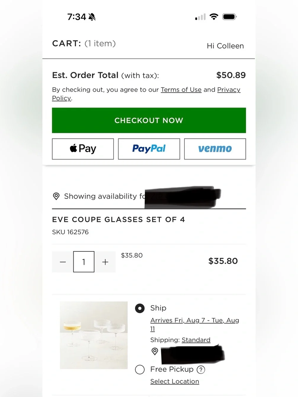 CB2 by crate and barrel Eve Coupe Glasses Set Of 4 BRAND NEW